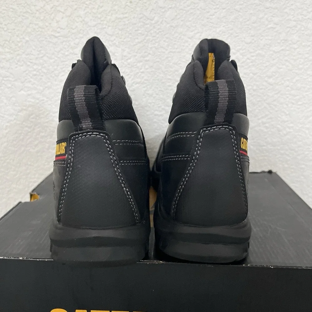 Caterpillar Men Threshold Waterproof Work Boot Soft Toe Black Mens Size 8.5 Wide
